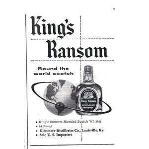King's Ransom World Scotch Whisky 1950s Vintage Print Ad